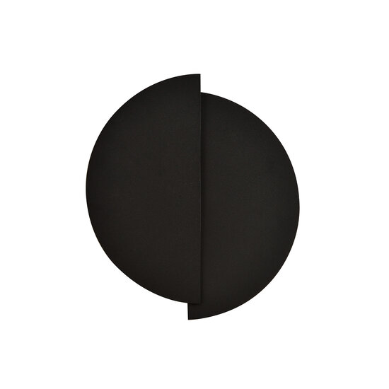 Haderslev 2 aplique semicircular negro con conexión G9