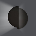 Haderslev 2 aplique semicircular negro con conexión G9