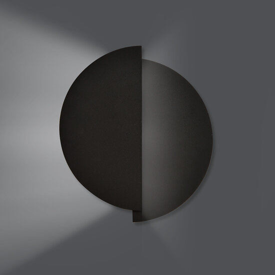 Haderslev 2 aplique semicircular negro con conexión G9