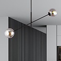 Emibig Emibig Hängelampe Kalundborg schwarz mit 2 rauchfarbenen E14-Gläsern - Perfekte Beleuchtung für moderne Innenräume