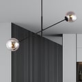Emibig Hängelampe Kalundborg schwarz mit 2 rauchfarbenen E14-Gläsern - Perfekte Beleuchtung für moderne Innenräume