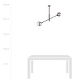 Kalundborg hanging lamp black with 2 smoked E14 glasses