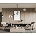 Emibig Emibig Kalundborg hanglamp zwart met 2 glazen gerookt E14 - Perfecte verlichting voor elke ruimte