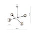 Emibig Emibig Kalundborg medium hanging lamp black with 4 smoked E14 glasses - Ideal for creating a cozy atmosphere in your home