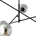 Kalundborg grande suspension noire avec 6 verres E14 fumés