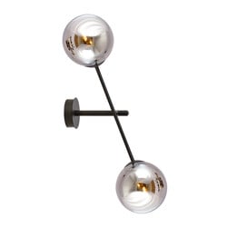 Emibig Kalundborg wall lamp with 2 black glass bulbs E14