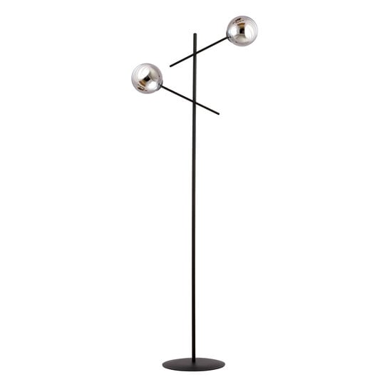 Emibig Emibig Kalundborg black floor lamp with 2 smoked E14 glasses - Ideal for creating a cozy atmosphere in your home