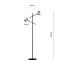 Emibig Emibig Kalundborg black floor lamp with 2 smoked E14 glasses - Ideal for creating a cozy atmosphere in your home