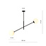Hedensted hanging lamp black with 2 white glasses E14