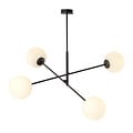 Emibig Emibig Lámpara colgante mediana negra Hedensted con 4 bombillas de vidrio esmerilado E14 - Iluminación ideal para cualquier espacio