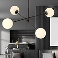 Emibig Emibig Hedensted medium hanging lamp black with 4 milk glass bulbs E14 - Ideal lighting for any space
