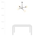 Emibig Emibig Lámpara colgante mediana negra Hedensted con 4 bombillas de vidrio esmerilado E14 - Iluminación ideal para cualquier espacio