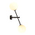 Applique Hedensted avec 2 boules rondes en verre blanc E14
