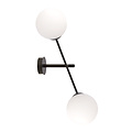 Aplique Hedensted con 2 bolas de cristal redondas blancas E14