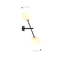 Aplique Hedensted con 2 bolas de cristal redondas blancas E14