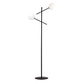 Hedensted zwarte vloerlamp met 2 witte glazen E14
