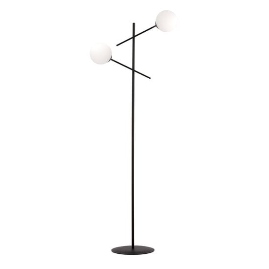 Emibig Emibig Hedensted black floor lamp with 2 white glasses E14 - Ideal for creating a modern atmosphere