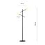 Emibig Emibig Hedensted lampe sur pied noire avec 2 verres blancs E14 - Idéale pour une ambiance moderne