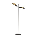 Emibig Emibig Skanderborg vloerlamp zwart en goud met metalen vallende bladen 2x E14 - Elegante verlichting voor elk interieur