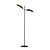 Skanderborg floor lamp black and gold with metal falling leaves 2x E14