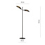 Skanderborg floor lamp black and gold with metal falling leaves 2x E14