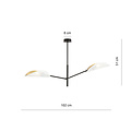 Lampe à suspension design Svendborg avec 2 ailes en métal blanc E14