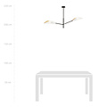 Svendborg Design-Hängelampe mit 2 weißen Metallflügeln E14