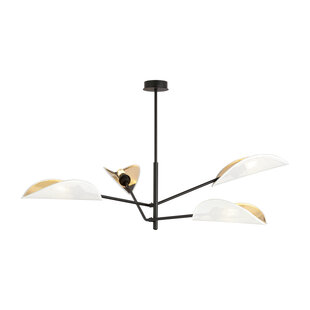 Svendborg 4x E14 beautiful black hanging lamp and white wings