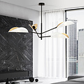 Emibig Emibig Svendborg 4x E14 hermosa lámpara colgante negra y alas blancas - Iluminación perfecta para cualquier espacio