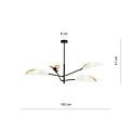 Emibig Emibig Svendborg 4x E14 prachtige zwarte hanglamp en witte vleugels - Perfecte verlichting voor elke ruimte
