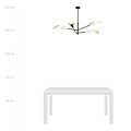 Svendborg 4x E14 beautiful black hanging lamp and white wings