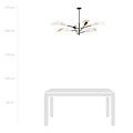 Emibig Emibig Svendborg grote 6x E14 prachtige zwarte hanglamp met witte vleugels - Perfecte verlichting voor elke ruimte