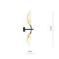 Svendborg wall lamp black and white with gold falling leaves 2x E14