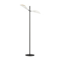 Emibig Emibig Lámpara de pie Svendborg negra con hojas caídas de metal blanco y dorado 2x E14 - Crea una atmósfera elegante en tu hogar