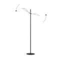 Emibig Emibig Svendborg floor lamp black with white and gold metal falling leaves 2x E14 - Create a stylish atmosphere in your home