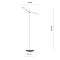 Emibig Emibig Lámpara de pie Svendborg negra con hojas caídas de metal blanco y dorado 2x E14 - Crea una atmósfera elegante en tu hogar