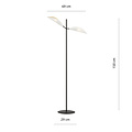 Emibig Emibig Lampe sur pied Svendborg noire avec feuilles tombantes en métal blanc et doré 2x E14 - Créez une atmosphère élégante dans votre intérieur