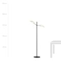 Emibig Emibig Svendborg floor lamp black with white and gold metal falling leaves 2x E14 - Create a stylish atmosphere in your home