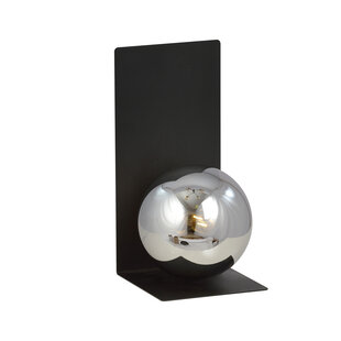 Rudersdal L-shaped wall lamp black with fumed bulb in glass E14