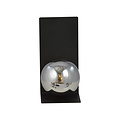 Applique Rudersdal en forme de L noire avec ampoule fumée en verre E14