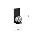 Rudersdal L-shaped wall lamp black with fumed bulb in glass E14
