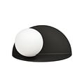 Emibig Emibig Rudersdal semi-circular wall lamp black with white bulb in glass E14 - Ideal for creating a cozy atmosphere