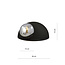 Rudersdal smoked glass and semi-circular wall lamp black E14