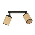 Ballerup double directional black ceiling lamp with textile tubes E27