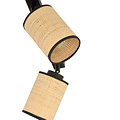 Ballerup triple lange zwarte plafondlamp met textiel kokers E27