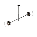 Emibig Emibig Vordingborg hanging lamp black with 2 glass striped bulbs E14 - Ideal architectural lighting for modern interiors