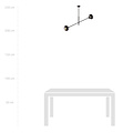 Emibig Emibig Vordingborg hanging lamp black with 2 glass striped bulbs E14 - Ideal architectural lighting for modern interiors