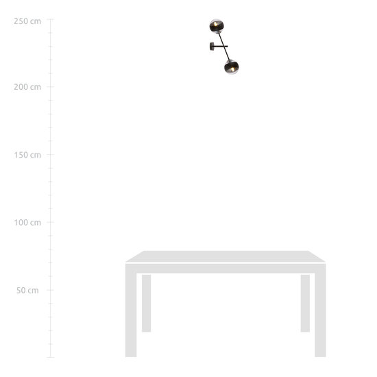 Vordingborg Wandleuchte mit 2 schwarz gestreiften Glasbirnen E14