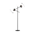 Emibig Emibig Vordingborg black floor lamp with 2 glass striped bulbs E14 - Illuminate your space with style and elegance