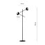 Emibig Emibig Vordingborg black floor lamp with 2 glass striped bulbs E14 - Illuminate your space with style and elegance